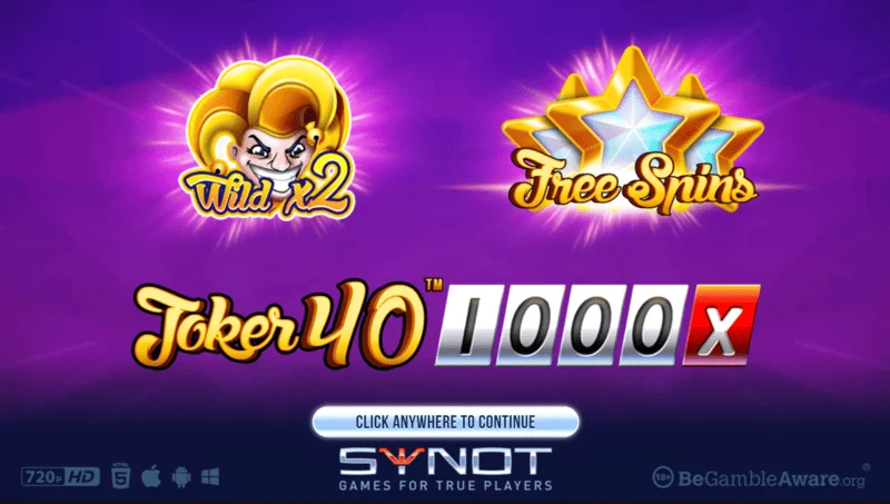 Joker 40 1000 - slot loading screen